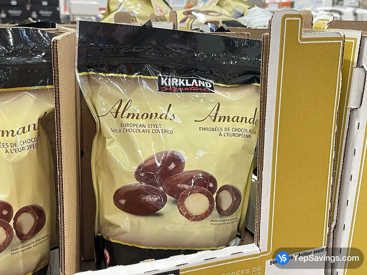 Costco KIRKLAND SIGNATURE MILK CHOCOLATE ALMONDS 1.5 kg - Canada (ITM 919999)