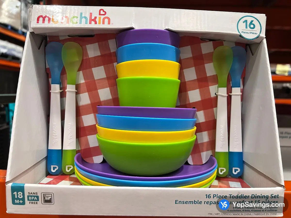 Costco MUNCHKIN TODDLER DINING SET 16PC - Canada (ITM 1799414)