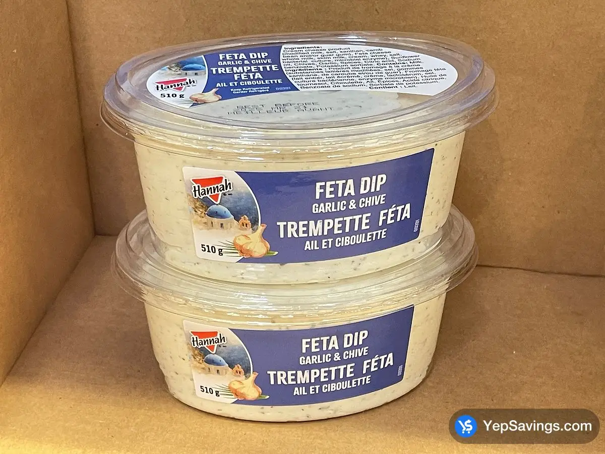 Costco HANNAH GARLIC & CHIVE FETA 510 g - Canada (ITM 1085510)
