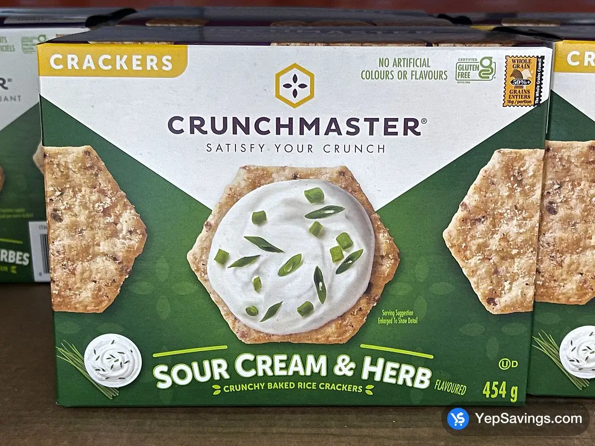 Costco CRUNCHMASTER SOUR CREAM AND HERB 454g - Canada (ITM 1144571)