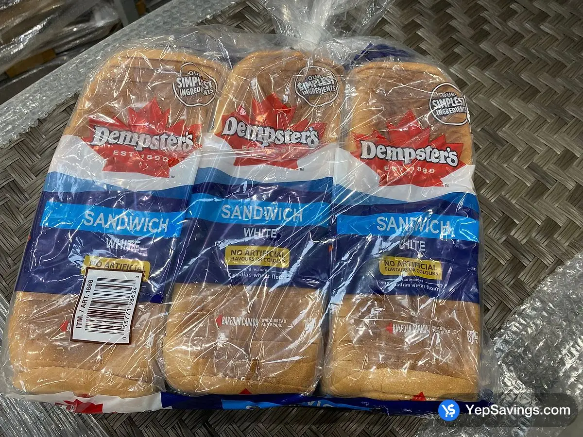Costco VILLAGGIO ARTESANO WHITE BREAD 3 x 540 g - Canada (ITM 1588771)