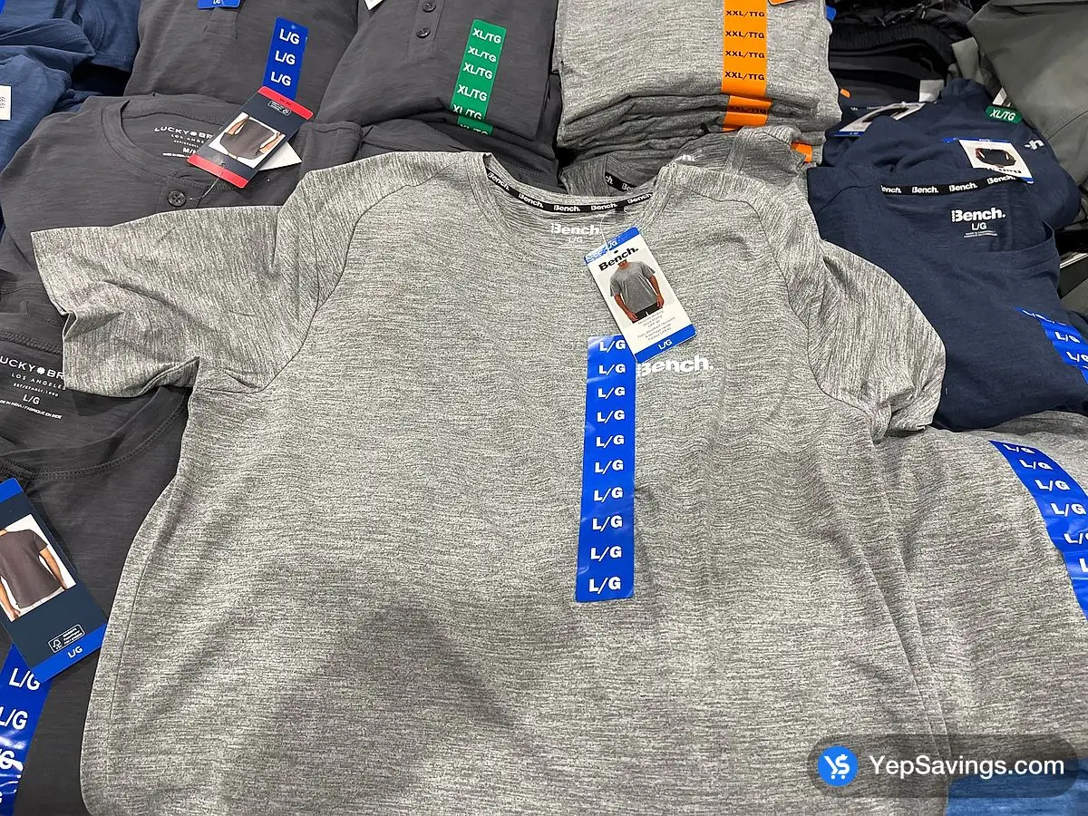 BENCH ACTIVE T - SHIRT + MENS SIZES S - XXL ITM 1897000 at Costco