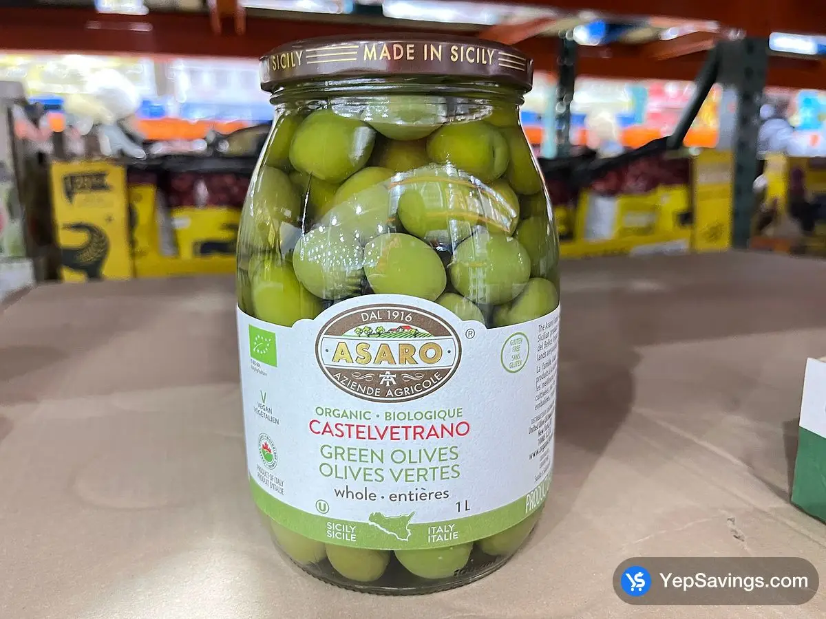 ASARO CASTEL VETRANO OLIVES ORGANIC 1 L ITM 431946 at Costco