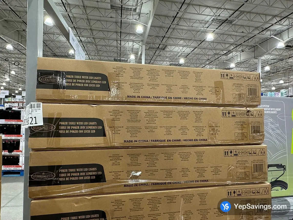 Costco BARRINGTON POKER TABLE 84IN x 42IN X 30IN - Canada (ITM 1819521)