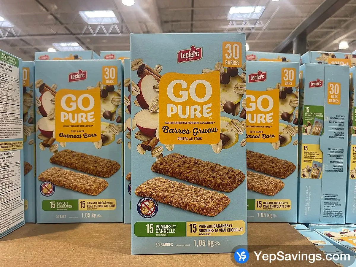 Costco LECLERC GOPURE SOFT BAKED OATMEAL BAR 30 x 35 g - Canada (ITM 1752306)