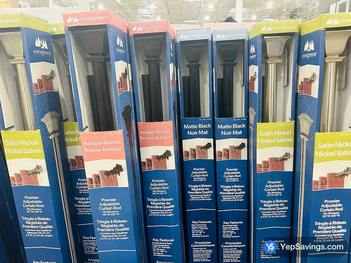 EVERGREEN CURTAIN ROD 38 " - 108 " ITM 1727305 at Costco
