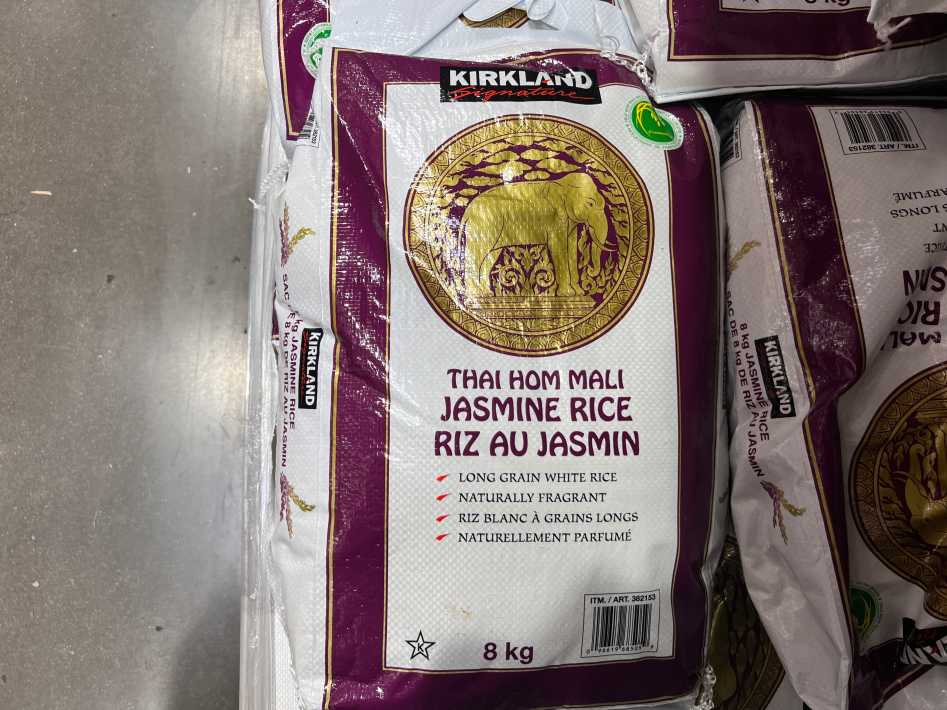 Costco KIRKLAND SIGNATURE THAI JASMINE RICE 8 kg - Canada (ITM 382153)