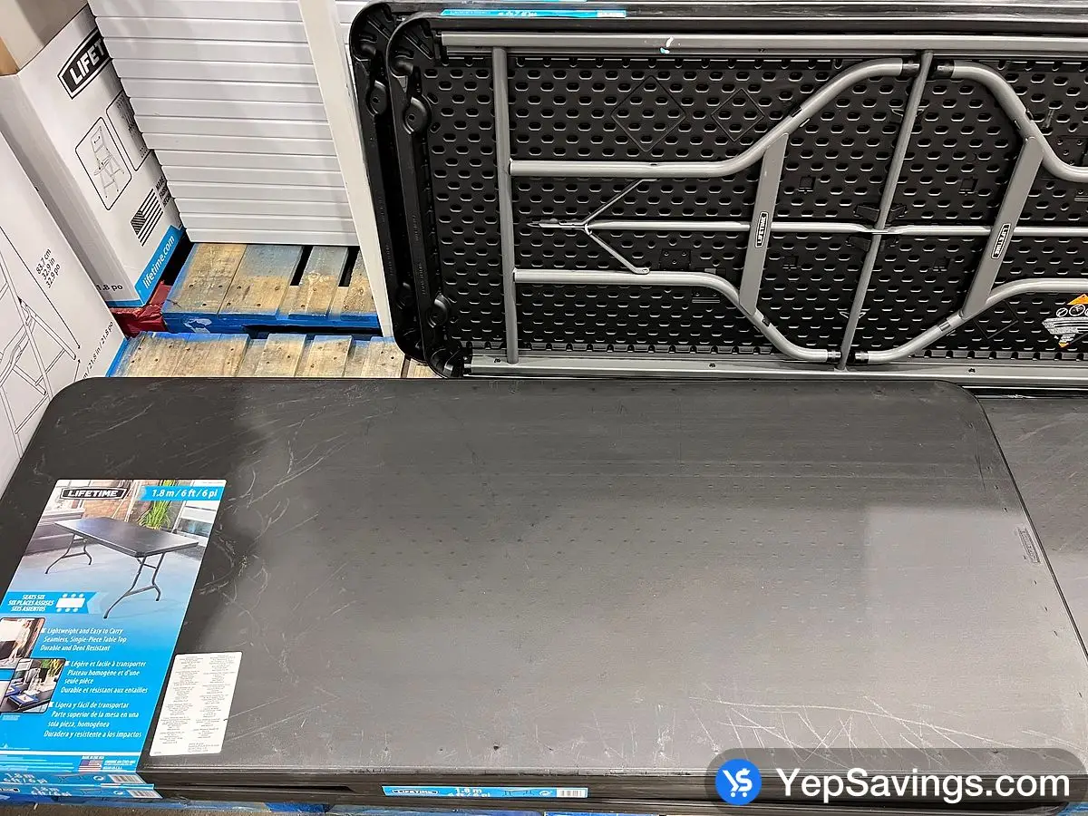 Costco LIFETIME UTILITY TABLE BLACK 72 " X 30 " - Canada (ITM 1210003)