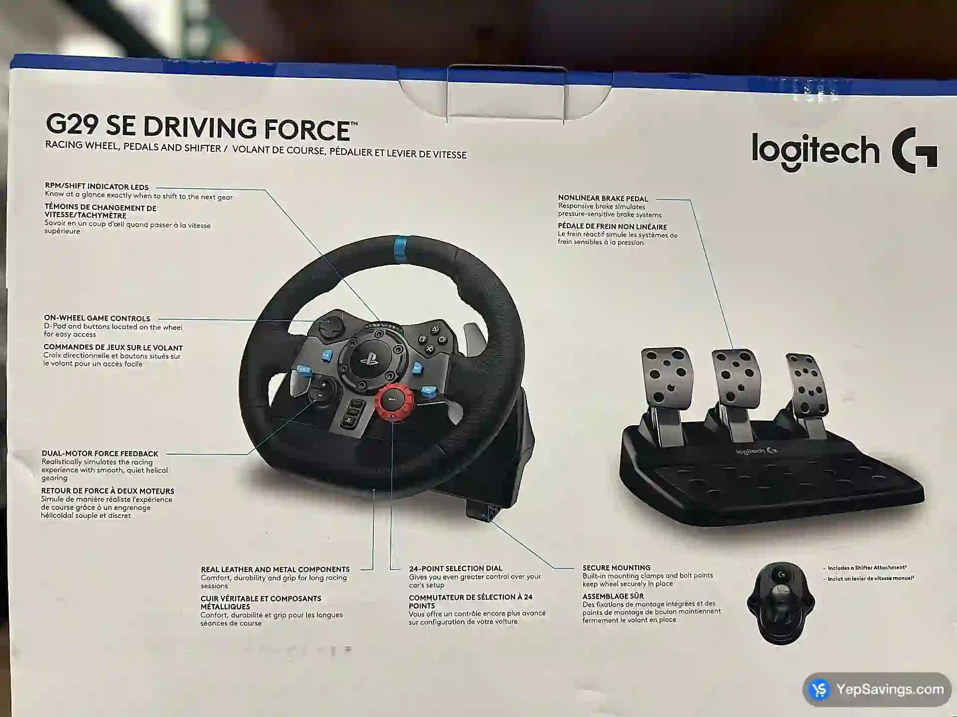 Costco LOGITECH RACE WHEEL AND SHIFTER PS5 or XBOX - Canada (ITM 5101975)