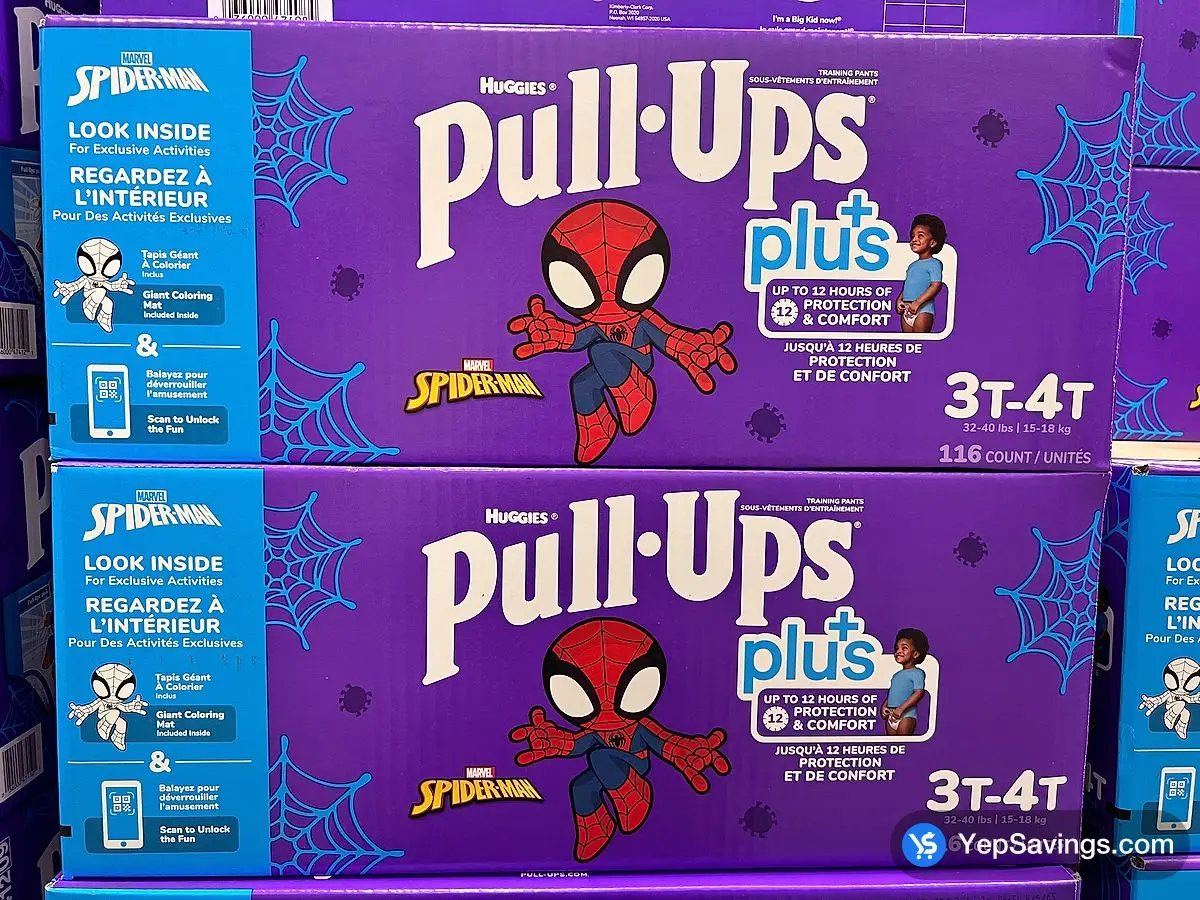 HUGGIES PULL-UPS PLUS BOYS 3T-4T PACK OF 116 ITM 2226125 at Costco