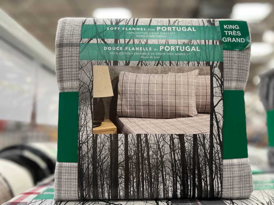 FLANNEL SHEET SET MADE IN PORTUGAL KING - 4PC ITM 1906663 at Costco