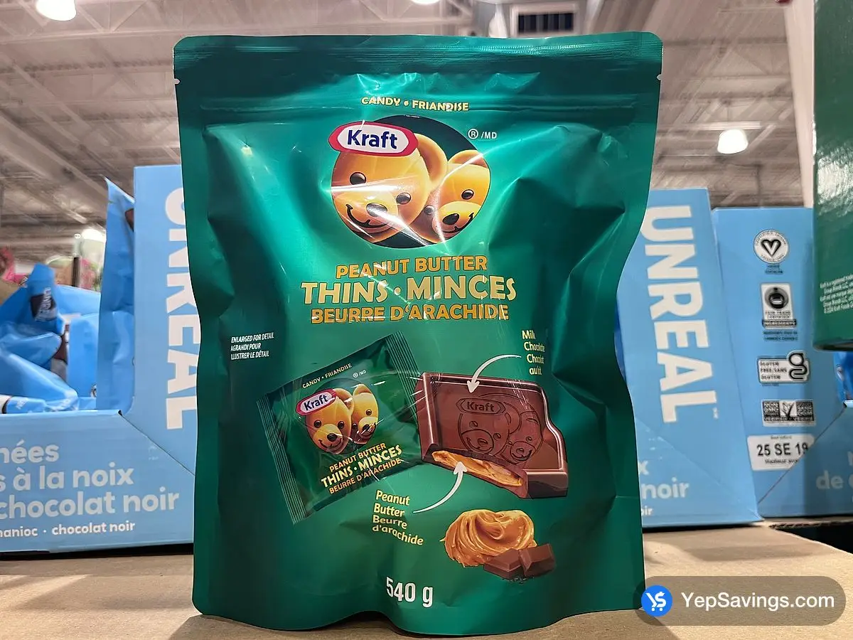 Costco KRAFT PEANUT BUTTER THINS 540 g - Canada (ITM 1836407)