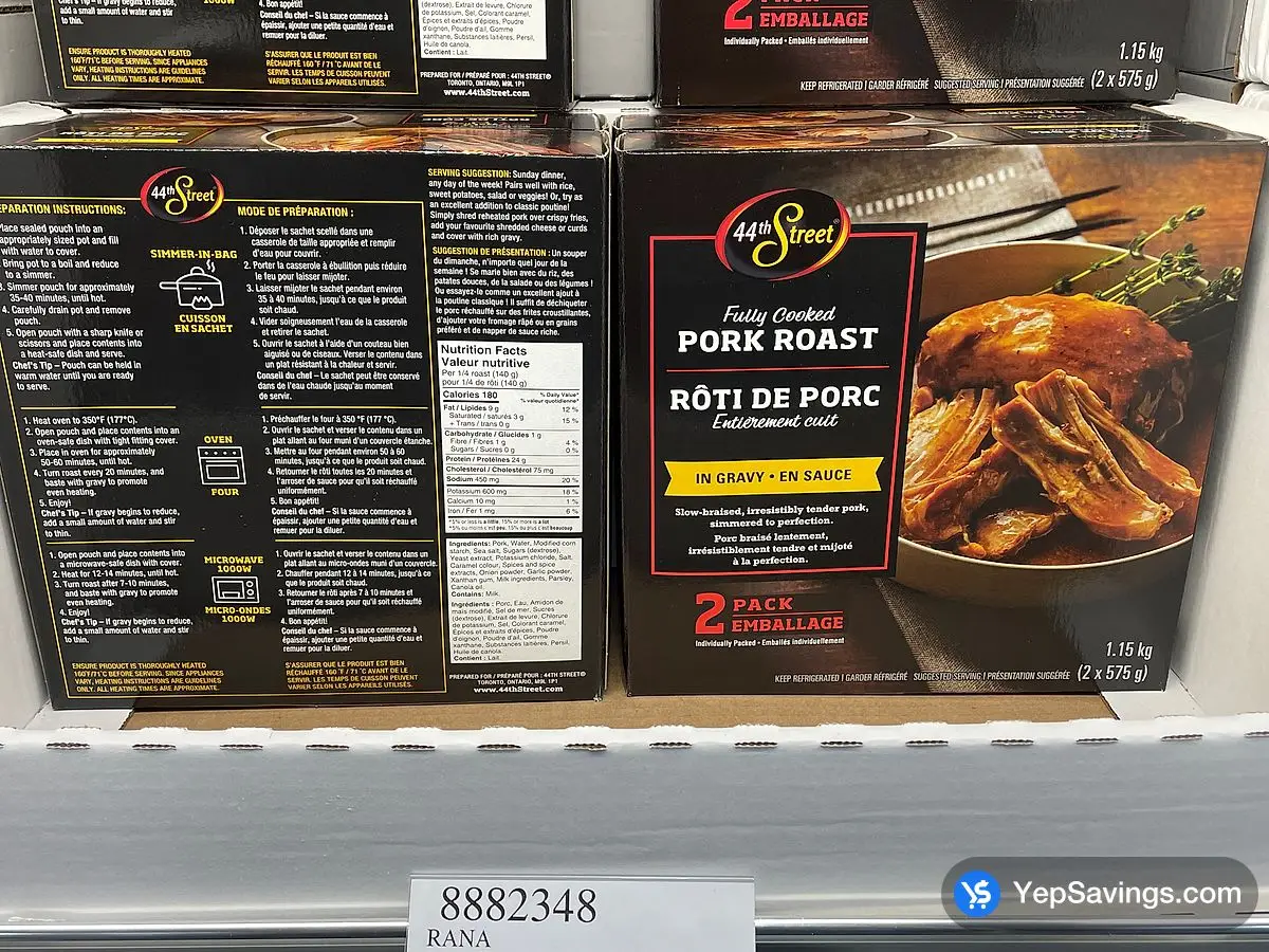 Costco 44TH STREET PORK POT ROAST 2 x 575 g - Canada (ITM 1856048)