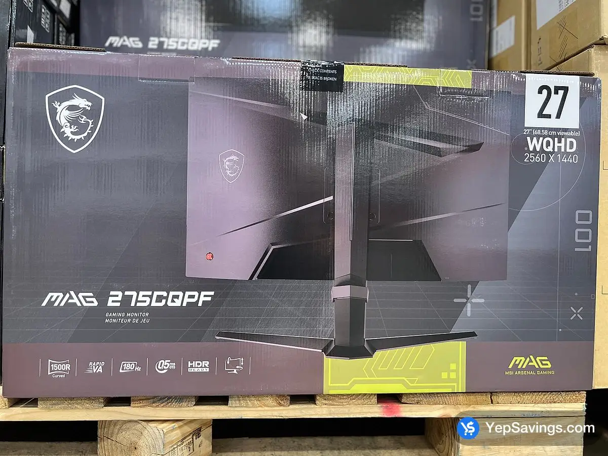 Costco MSI MAG 27 " QHD GAMING MONITOR 275CQPF - Canada (ITM 8271000)