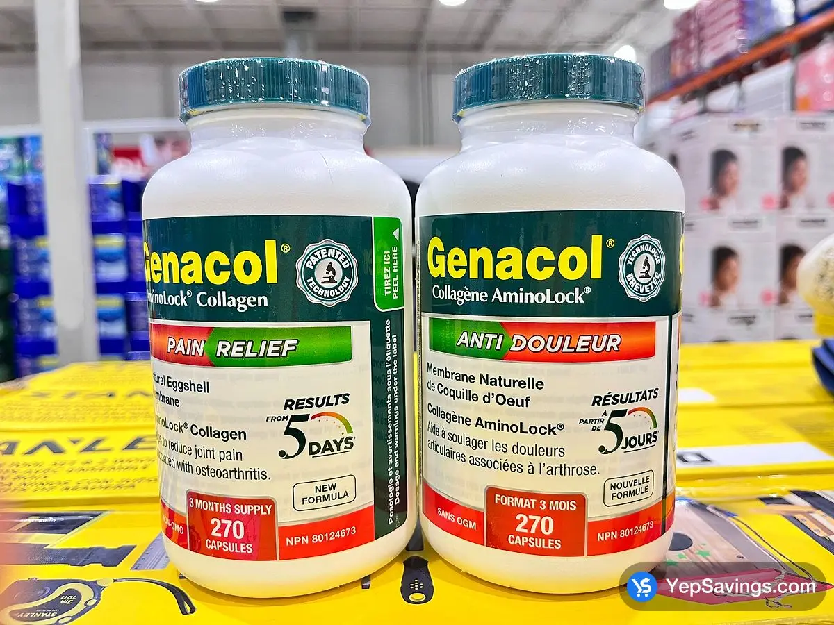Costco GENACOL PAIN RELIEF 270 CAPSULES - Canada (ITM 1023228)