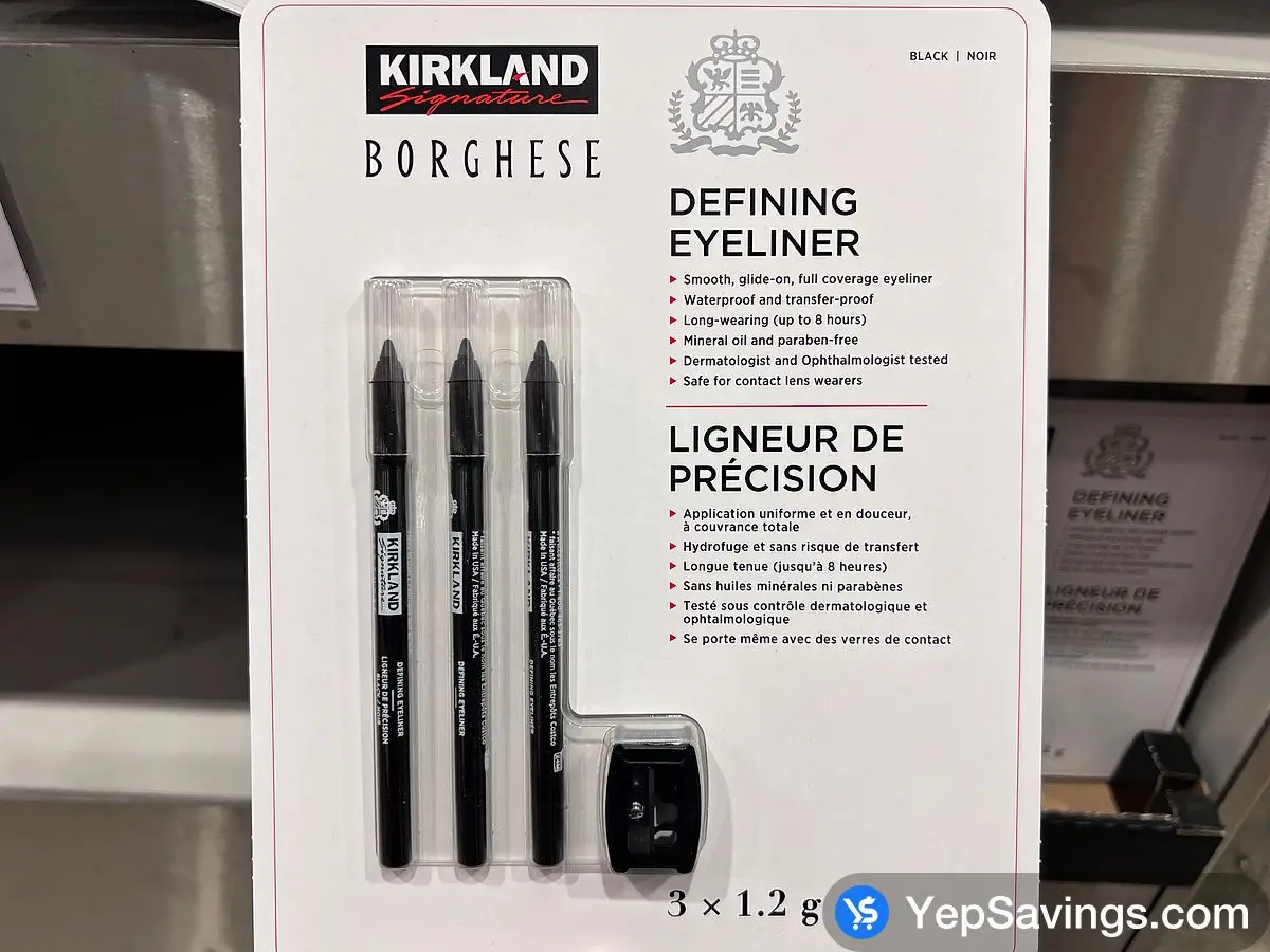 Costco KS BY BORGHESE EYELINER 3PK + SHARPENER - Canada (ITM 1211092)