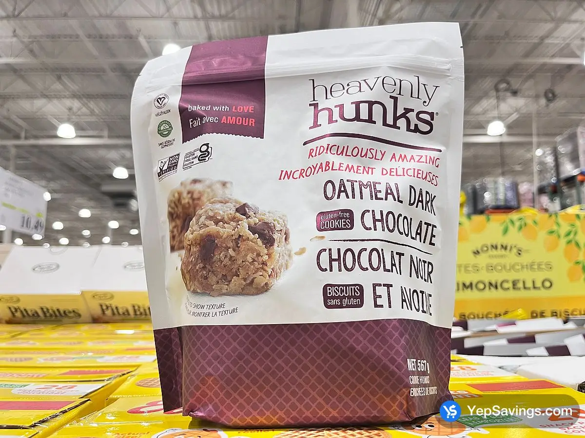 E&C'S HEAVENLY HUNKS OATMEAL DARK CHOCOLATE BITES 567g ITM 1426238 at Costco