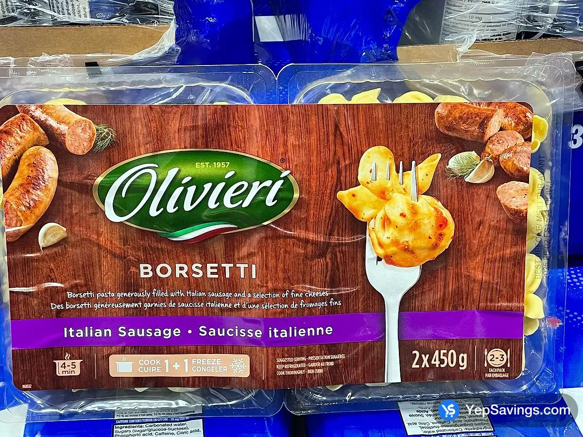 Costco OLIVIERI SAUSAGE BORSETTI 2 x 450 g - Canada (ITM 1855454)