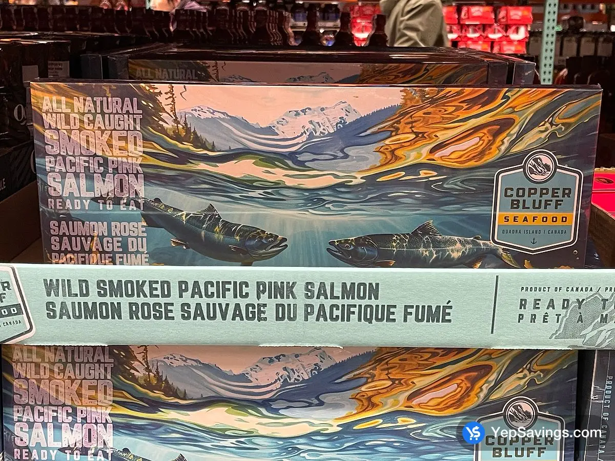 Costco COPPER BLUFF SEAFOOD SMOKED PINK SALMON 454 g - Canada (ITM 1424066)