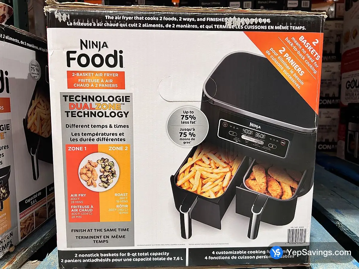 Costco NINJA DUAL ZONE AIR FRYER 8 QT . ( 7.6 L ) - Canada (ITM 1513313)