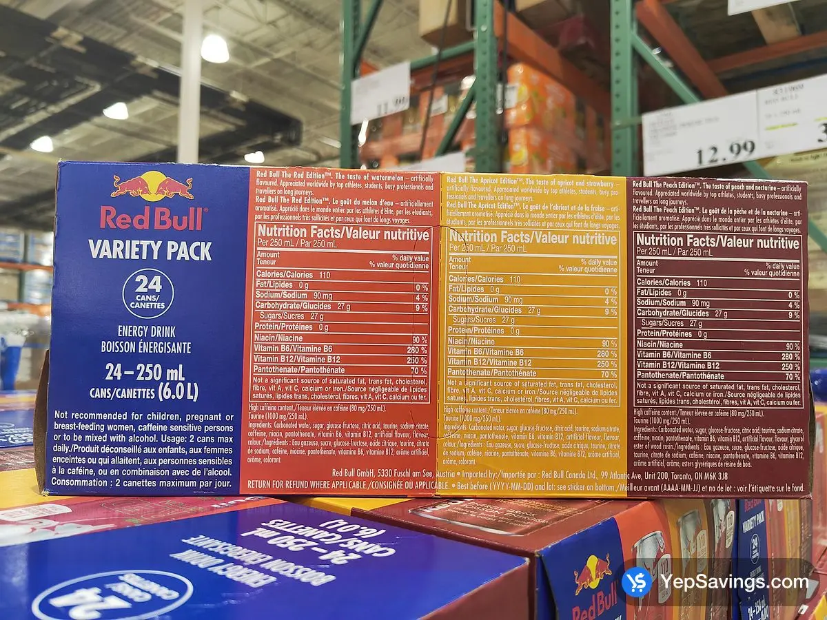 RED BULL VARIETY PACK 24 x 250 mL ITM 1729770 at Costco