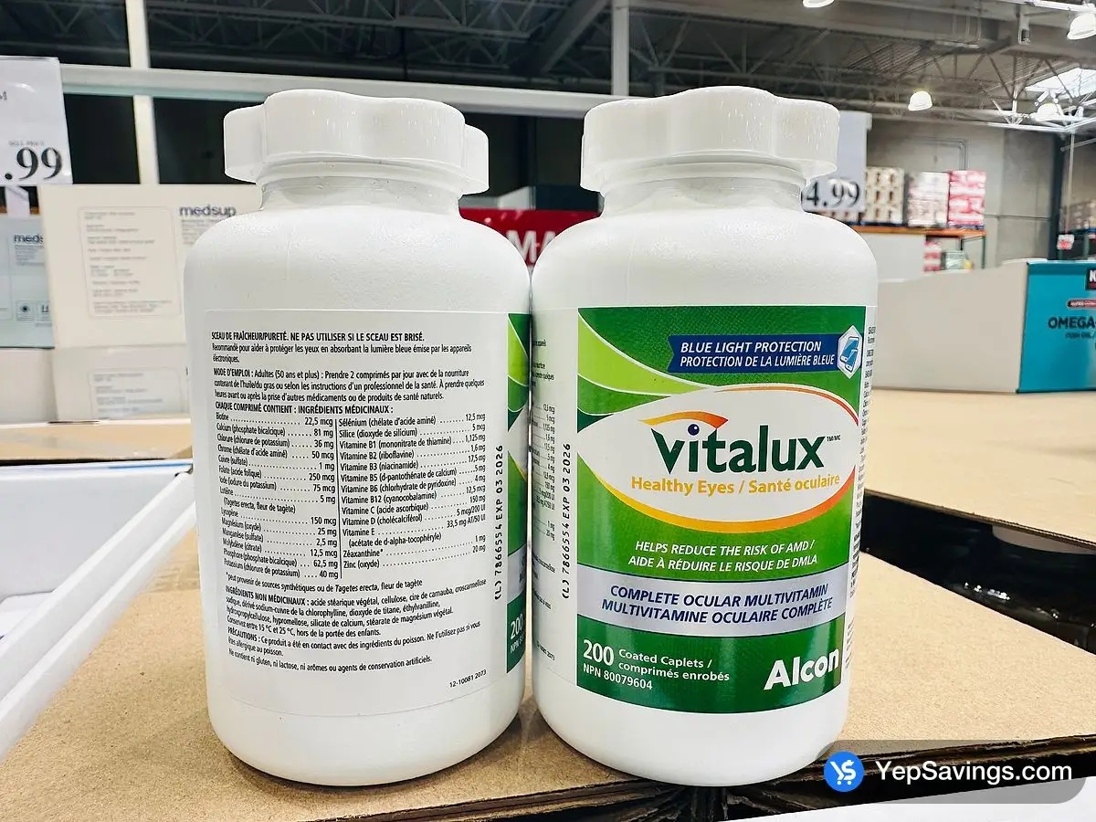 VITALUX HEALTHY EYES 200 CAPLETS ITM 9545723 at Costco