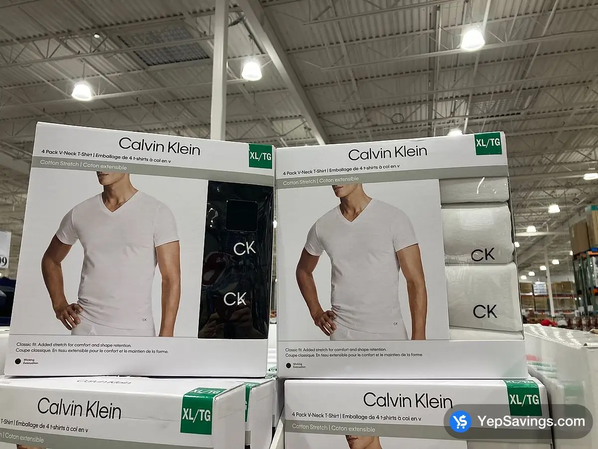 Costco CALVIN KLEIN V - NECK T - SHIRTS 4PK + MENS SIZES S - XL - Canada (ITM 1645180)