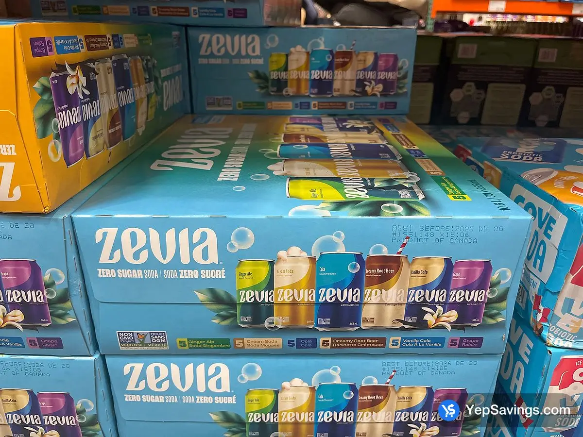 Costco ZEVIA ZERO SUGAR SODA 30 x 355 mL - Canada (ITM 1951148)