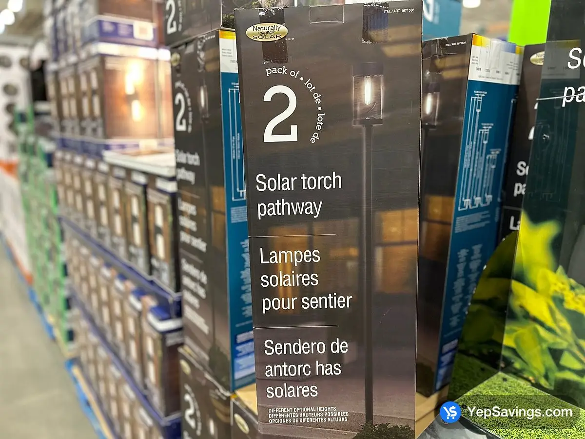 Costco NATURALLY SOLAR LED SOLAR LAMP PACK OF 2 - Canada (ITM 1671536)