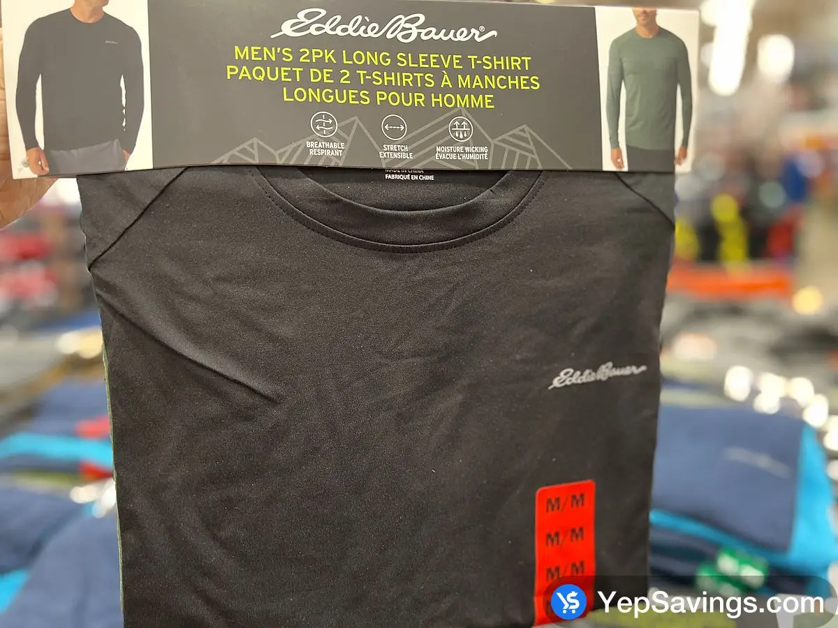 EDDIE BAUER 2PK LS TEE MENS SIZES S-XXL ITM 1612277 at Costco