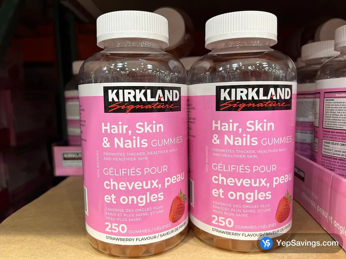 Costco KIRKLAND SIGNATURE HAIR SKIN & NAILS 250 GUMMIES - Canada (ITM 2435710)