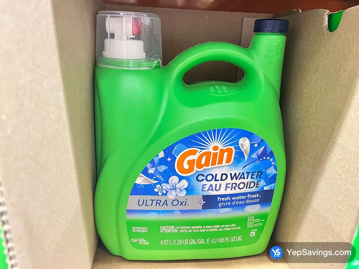 GAIN COLD WATER OXI LIQUID DETERGENT 121 wash loads ITM 1717085 at Costco