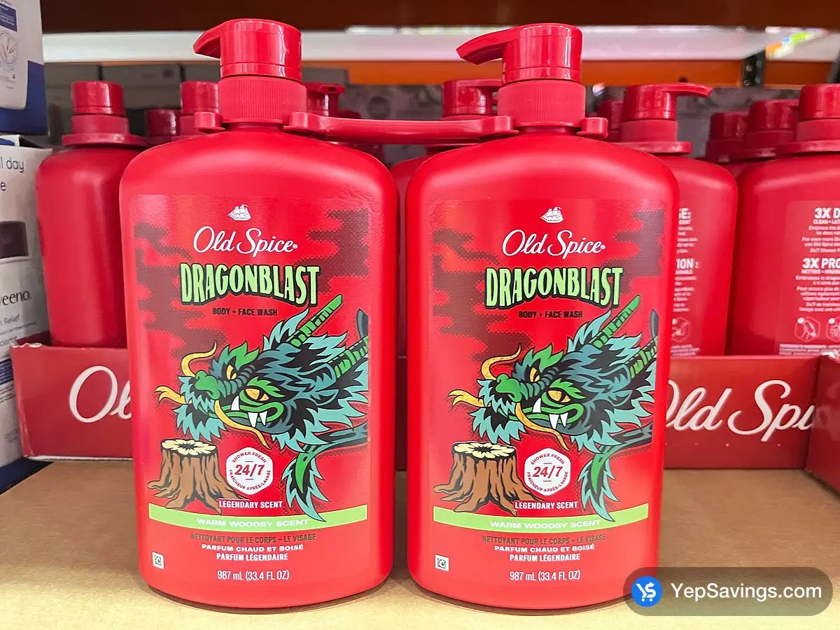 Costco OLD SPICE DRAGONBLAST BODY WASH 2 x 987 mL - Canada (ITM 1836055)