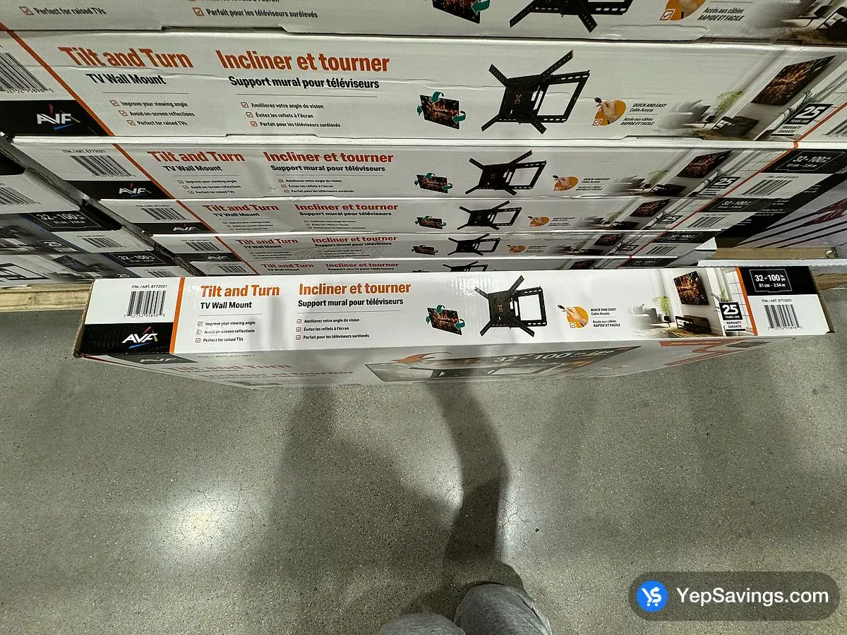 Costco AVF CWL62 - F TILT TV MOUNT 32 in . TO 100 in . - Canada (ITM 8772021)