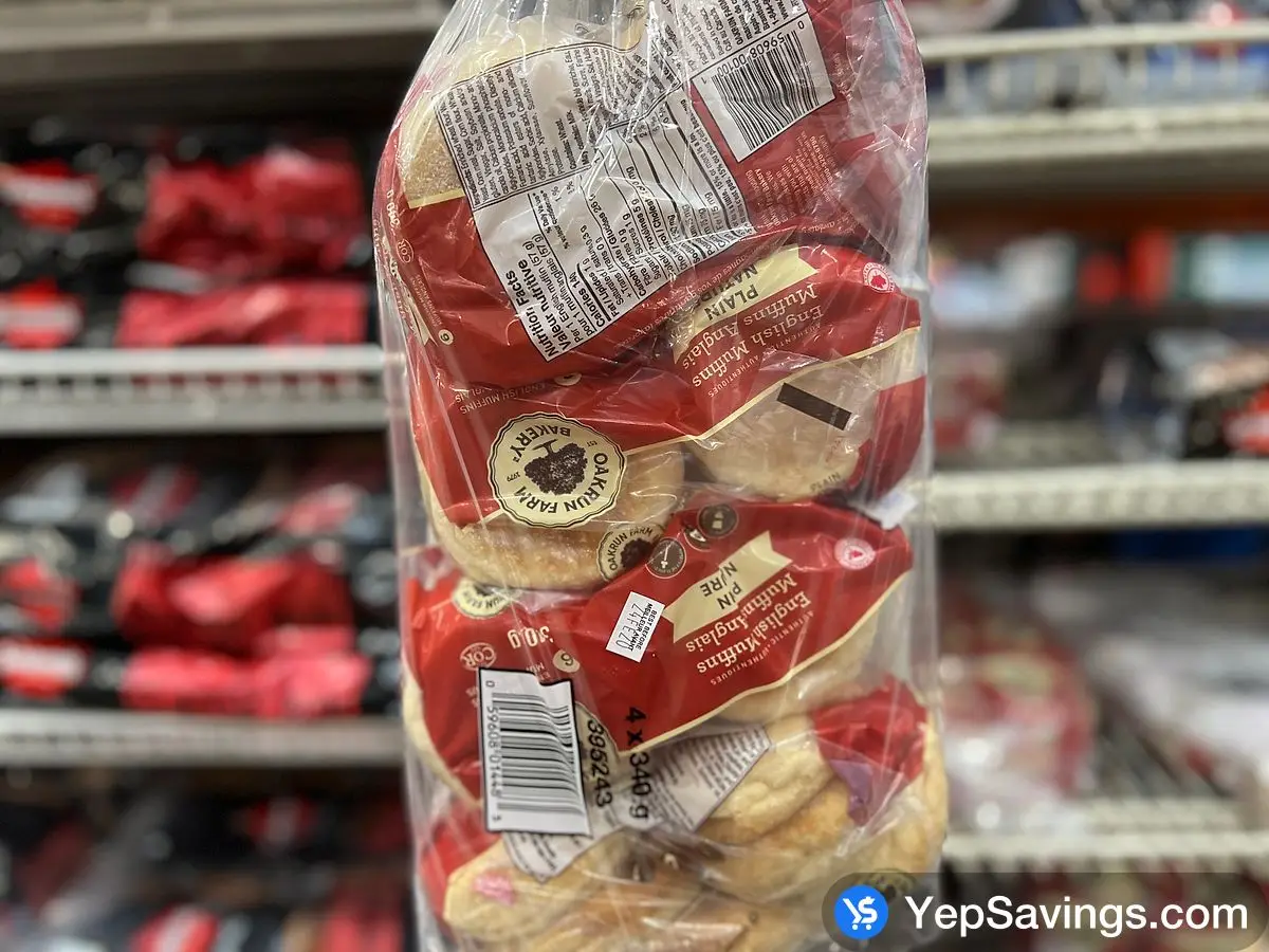 Costco OAKRUN FARMS ENGLISH MUFFINS 4 x 6 pk D2 - Canada (ITM 395243)