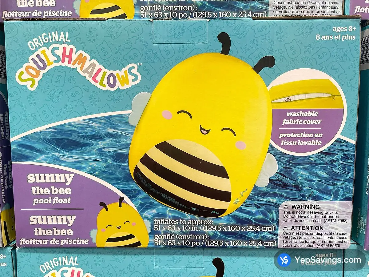 Costco SQUISHMALLOWS FABRIC POOL FLOAT 51 in x 63 in - Canada (ITM 1774503)