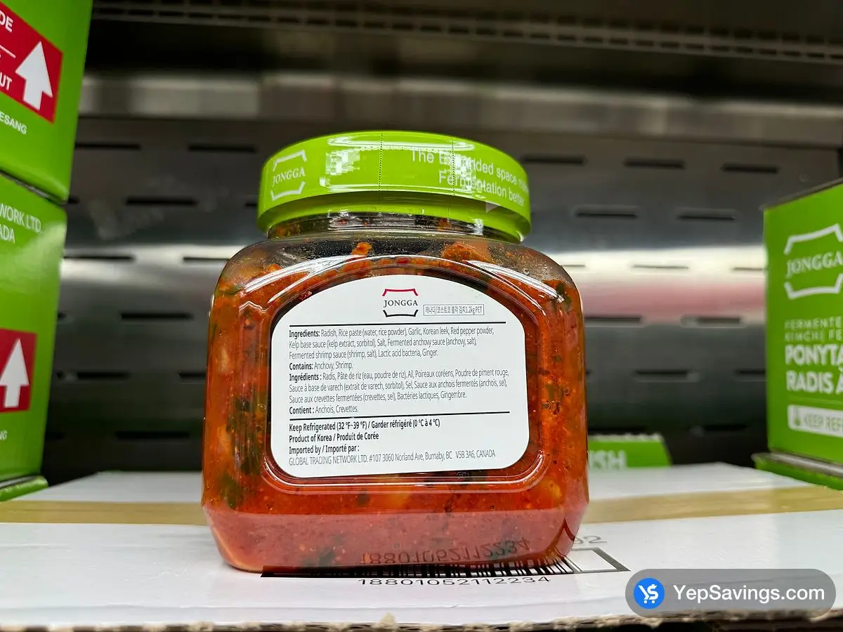 Costco JONGGA PONYTAIL KIMCHI 1.2 kg - Canada (ITM 1812192)