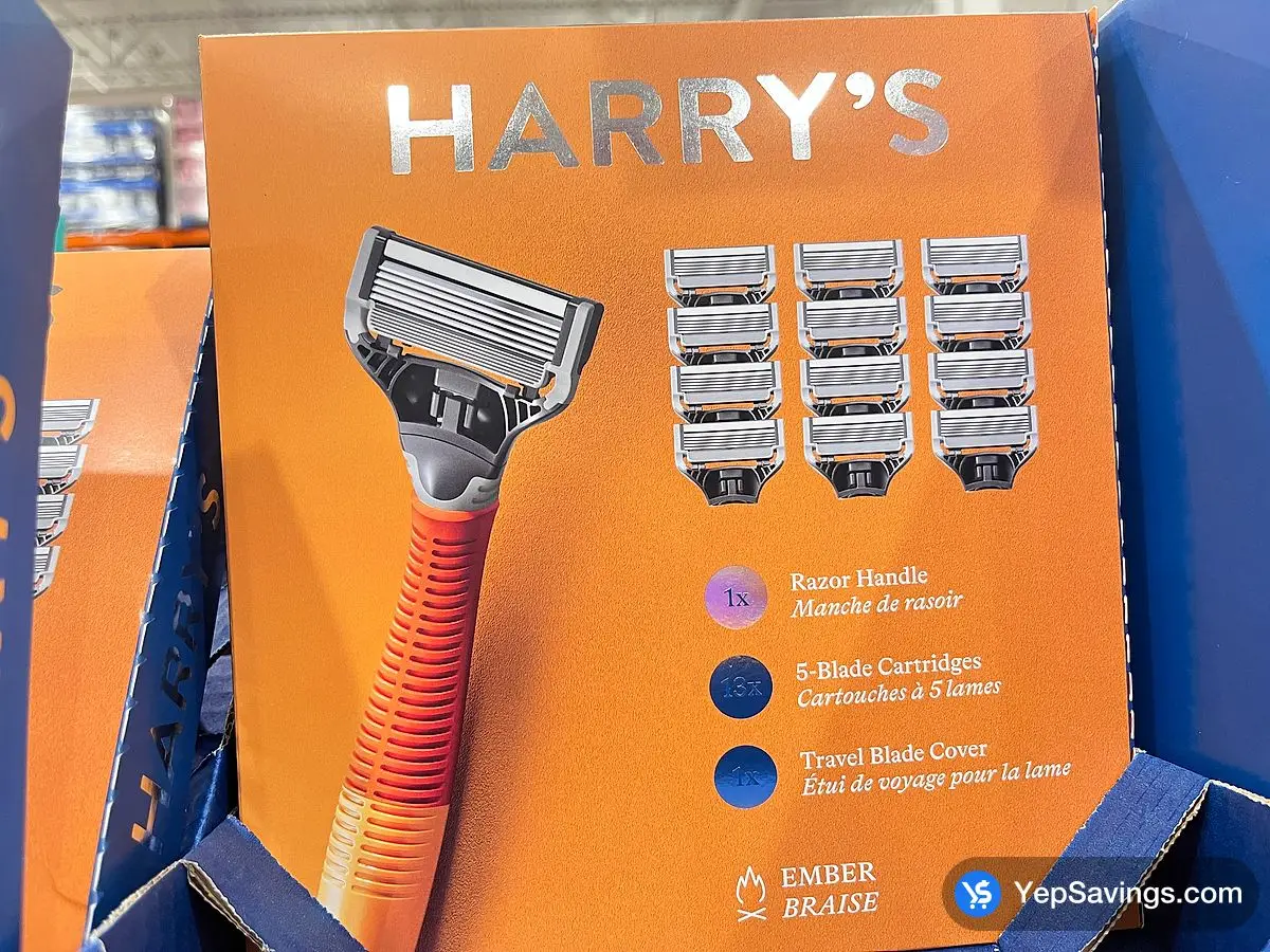 Costco HARRY'S TRUMAN TRUMAN WET SHAVE RAZOR 13 CARTS + BLADE COVER - Canada (ITM 1707664)