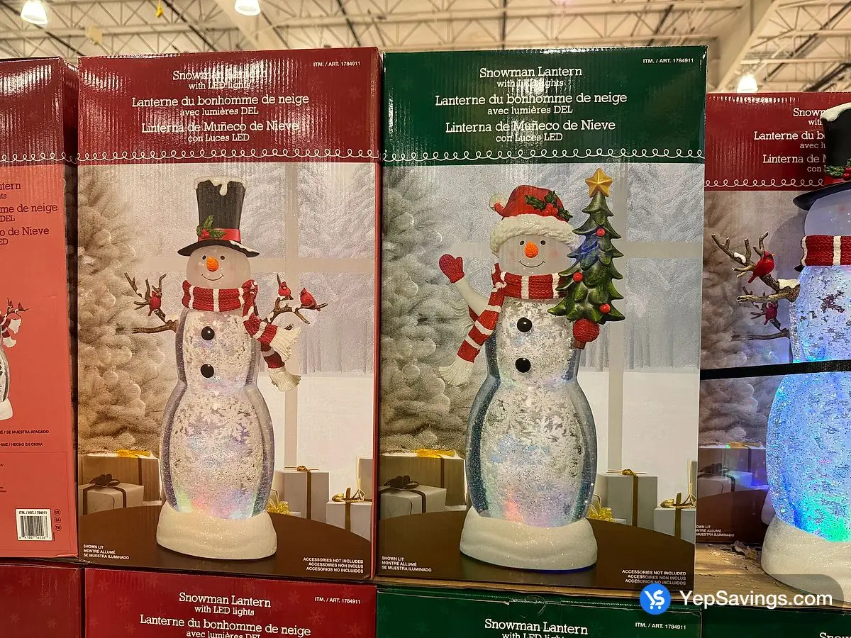 Costco SNOWMAN LANTERN WITH LED LIGHTS - Canada (ITM 1784911)