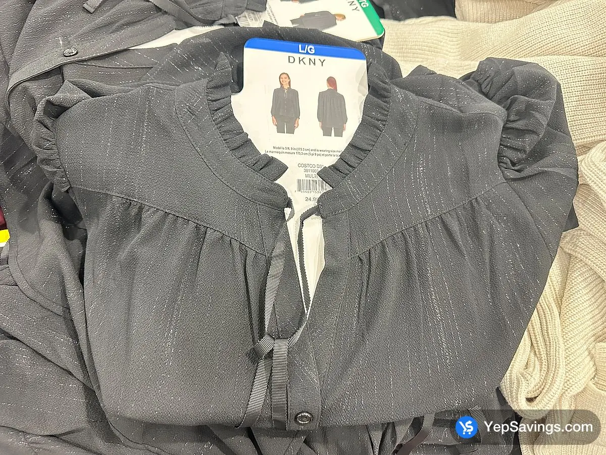 Costco DKNY TIE NECK BLOUSE + LADIES SIZES S - XXL - Canada (ITM 3811002)