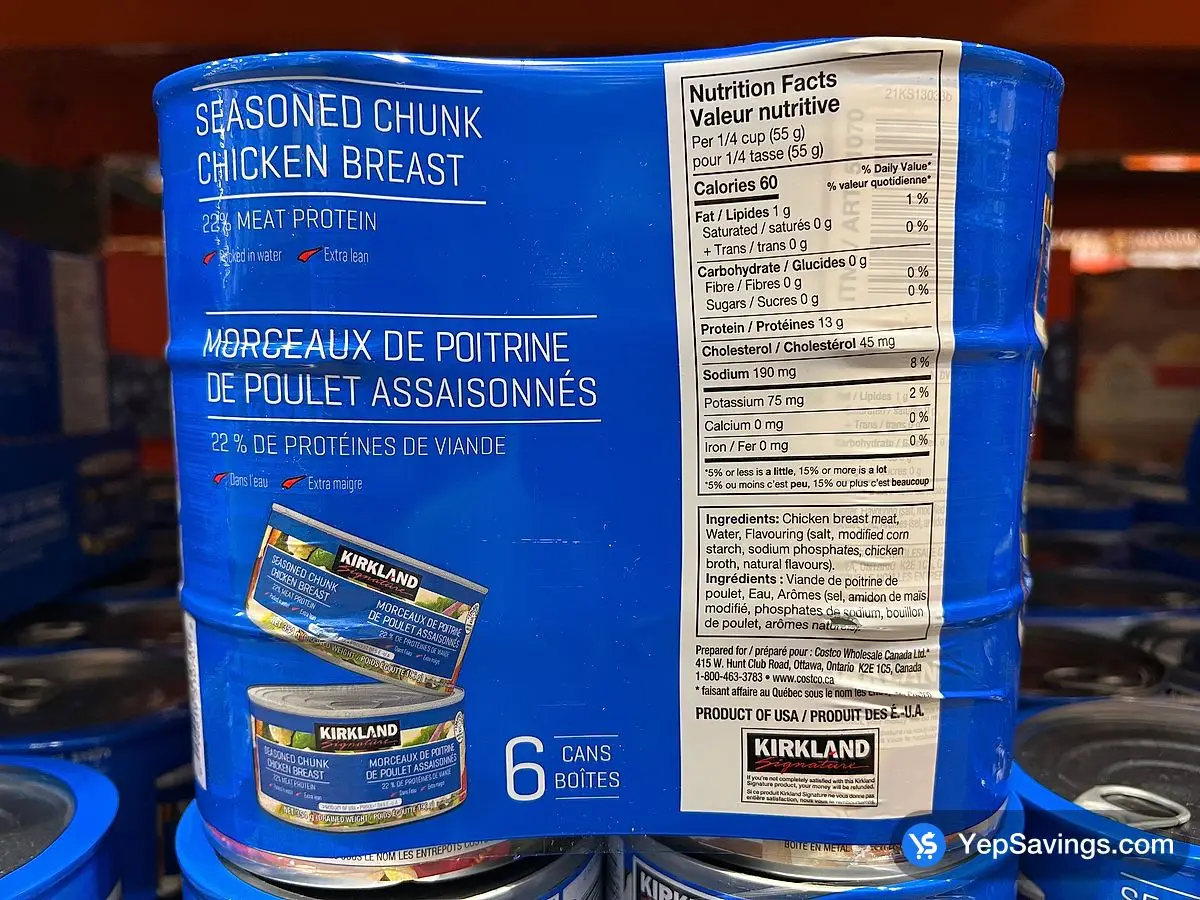 Costco KIRKLAND SIGNATURE CHICKEN BREAST 6 x 354 g - Canada (ITM 51070)