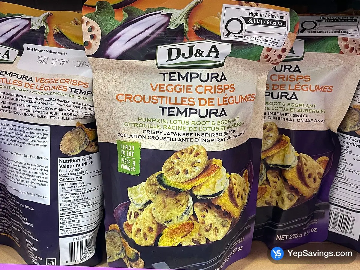 Costco DJ & A TEMPURA VEGGIE CRISPS 270 g - Canada (ITM 1897836)