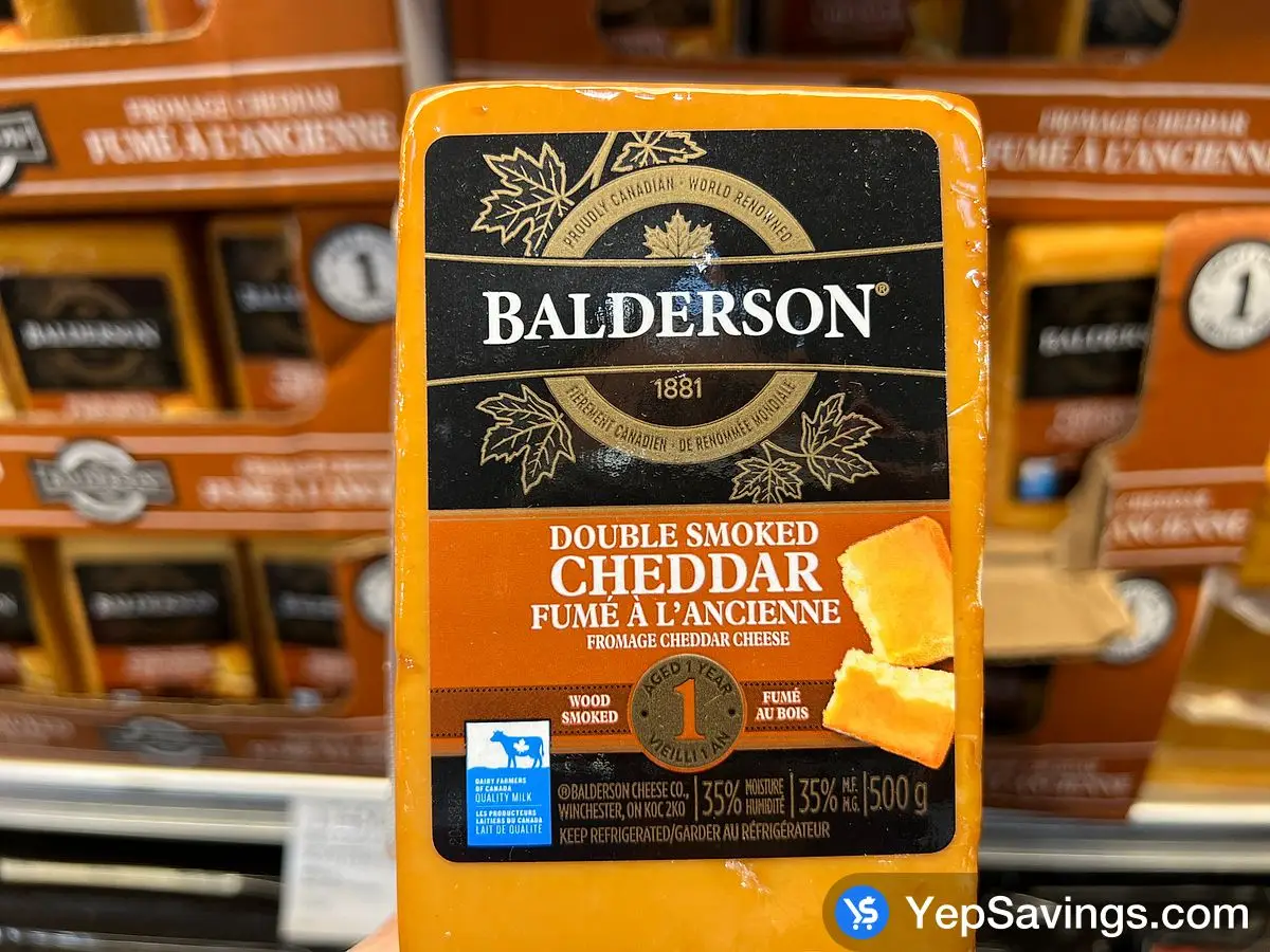 BALDERSON DOUBLE SMOKED CHEDDAR 500 g ITM 168035 at Costco