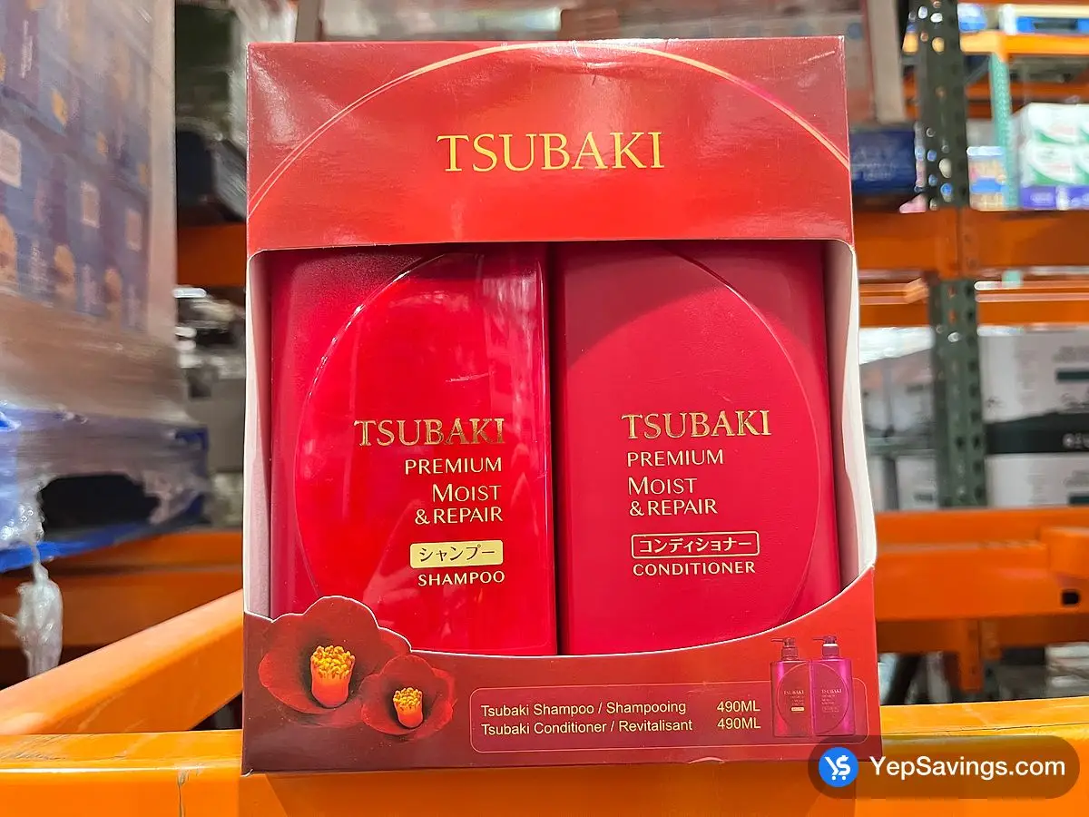Costco SHISEIDO TSUBAKI SHAMPOO + CONDITIONER 2 x 490 mL - Canada (ITM 1886257)