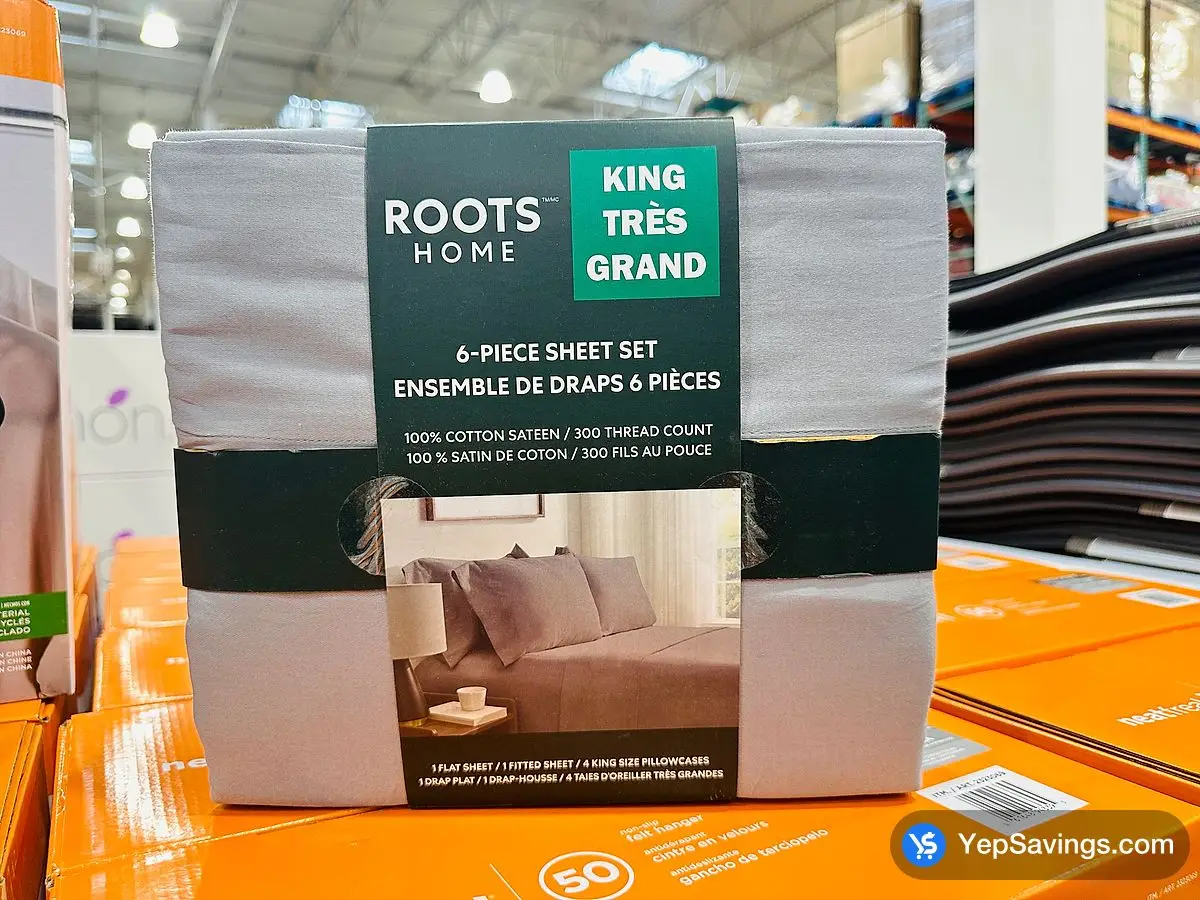 Costco ROOTS COTTON SHEETS KING - 6PC - Canada (ITM 1891903)