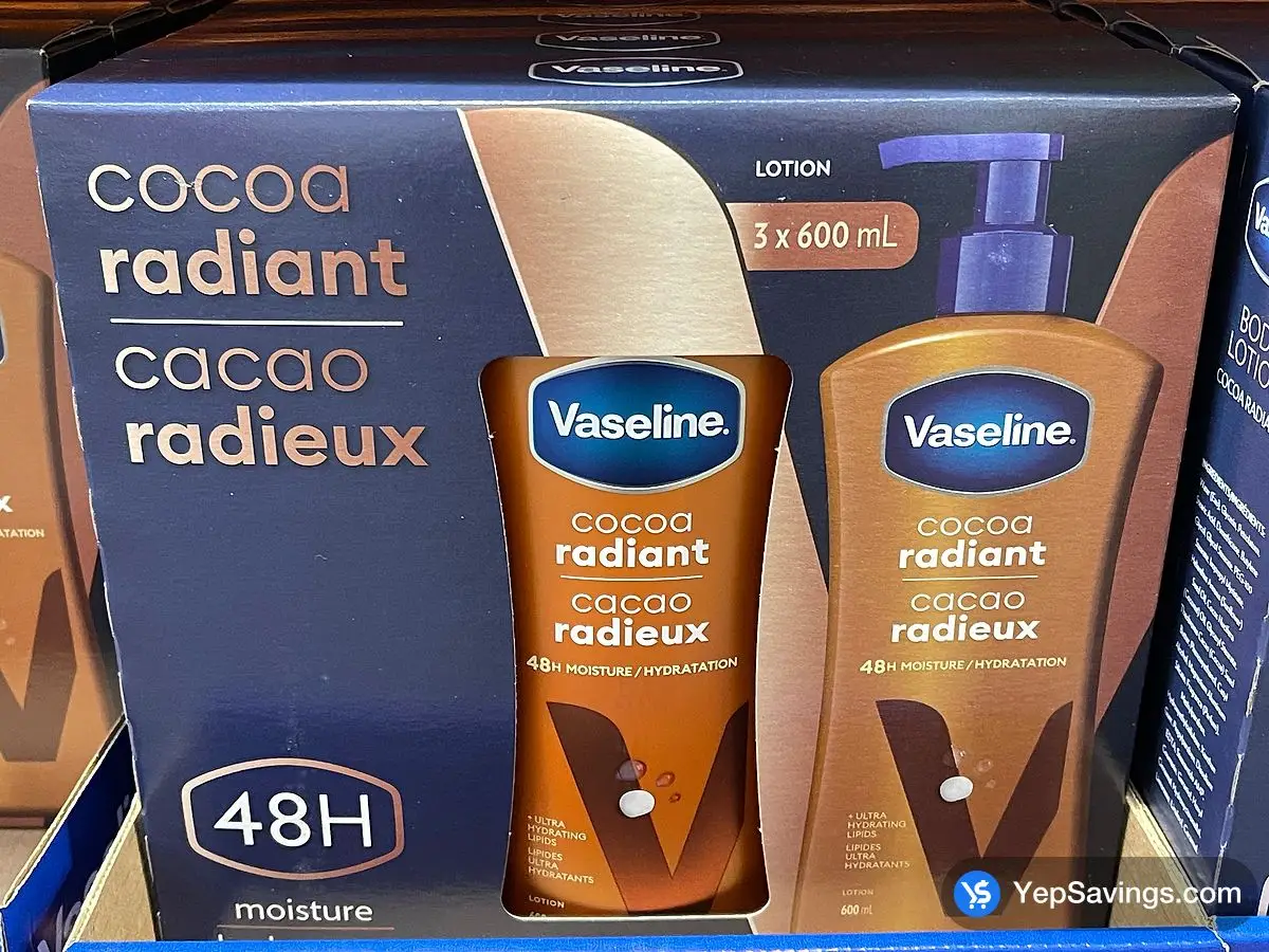 Costco VASELINE COCOA RADIANT 3 x 600 mL - Canada (ITM 1835219)