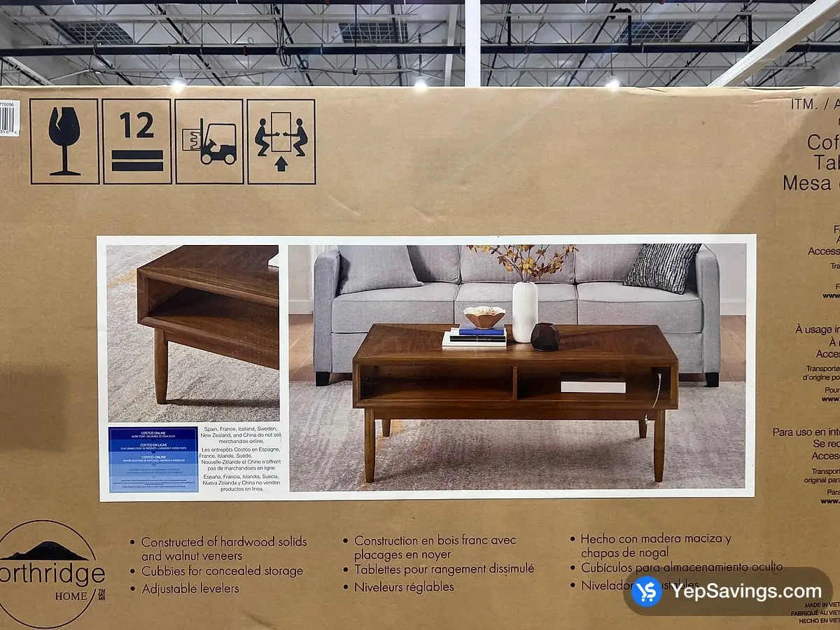NORTHRIDGE HOME - LUNA COFFEE TABLE 1 BOX ITM 1770096 at Costco