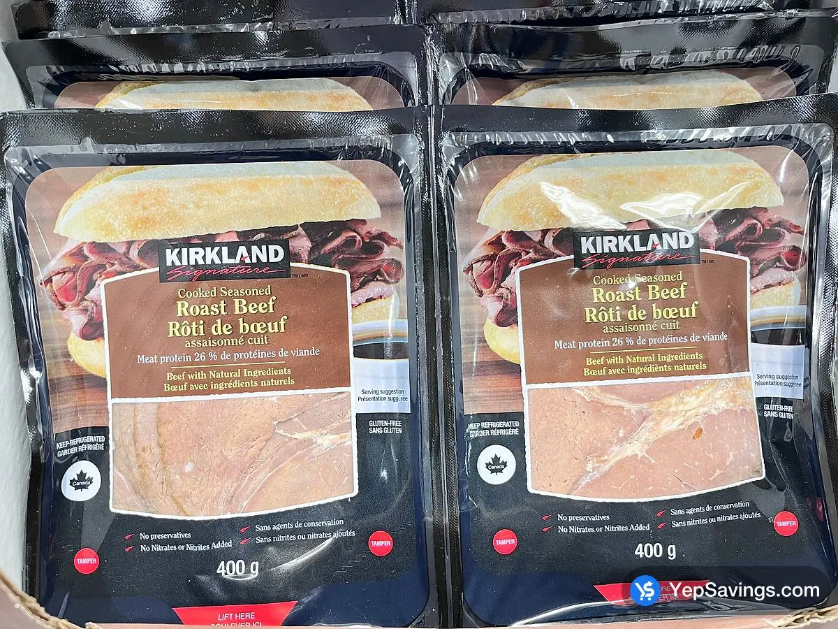 Costco KIRKLAND SIGNATURE SLICED ROAST BEEF 2 x 400 g - Canada (ITM 555105)