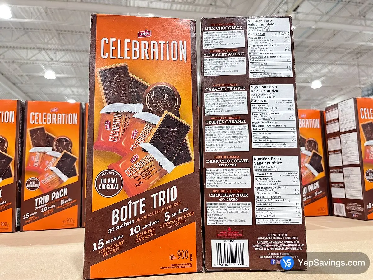 Costco LECLERC CELEBRATION COOKIES 30 x 30 g - Canada (ITM 1539458)