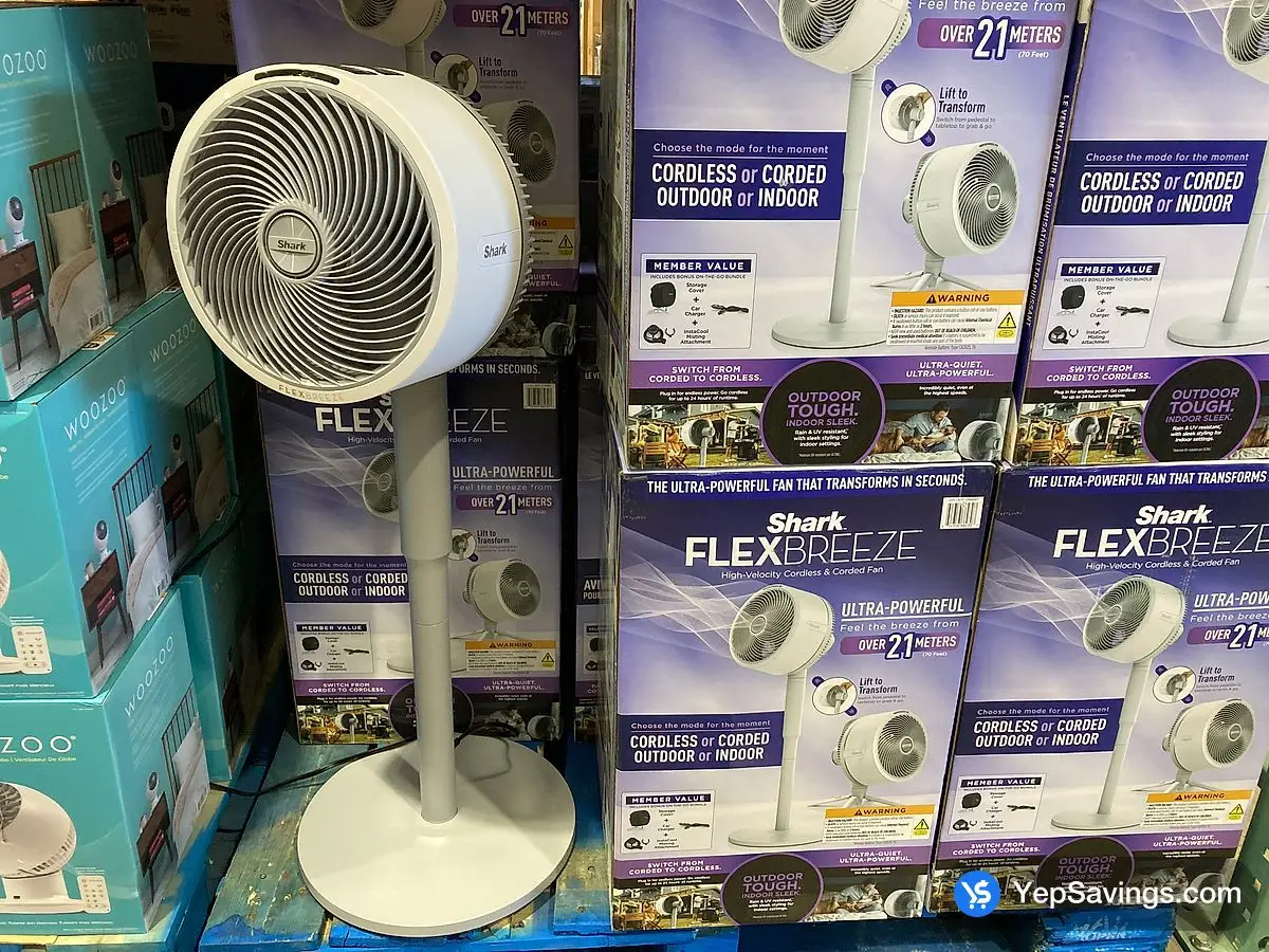Costco SHARK FLEXBREEZE MIST FAN CORDLESS & CORDED FAN - Canada (ITM 2768957)